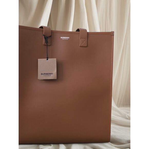 Burberry Medium Leather Book Tote Bag - Picture 1 of 16